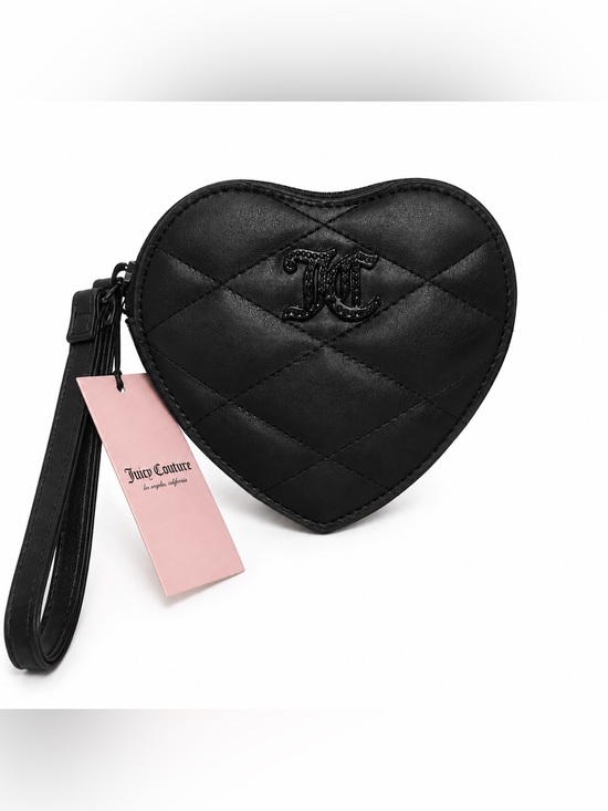 Juicy Couture Handbags - Juicy Couture Black Quilted Heart Wristlet